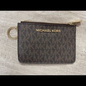 Michael Kors signature logo card holder & key fob/wallet